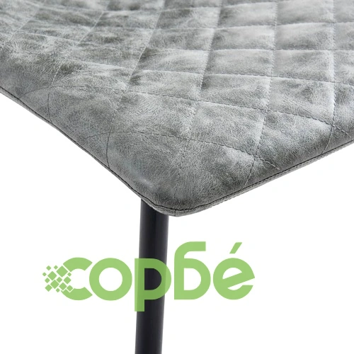 Трапезен комплект от 3 части, изкуствена кожа, cветлосив ➤ топ цена ➤ sorbe.bg