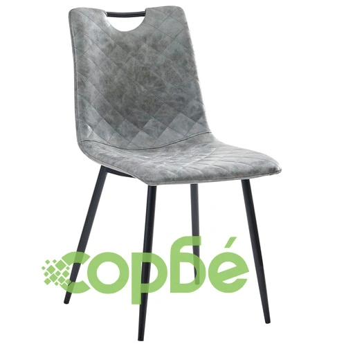 Трапезен комплект от 3 части, изкуствена кожа, cветлосив ➤ топ цена ➤ sorbe.bg