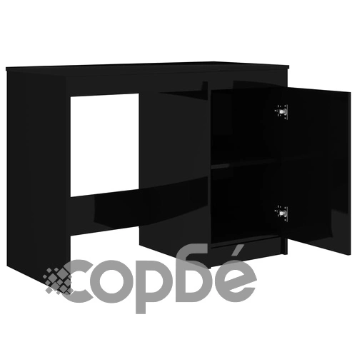 Бюро, черен гланц, 140x50x76 см, ПДЧ ➤ топ цена ➤ sorbe.bg