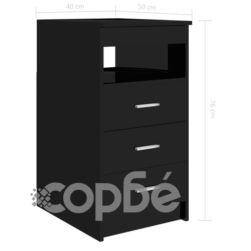 Бюро, черен гланц, 140x50x76 см, ПДЧ ➤ топ цена ➤ sorbe.bg