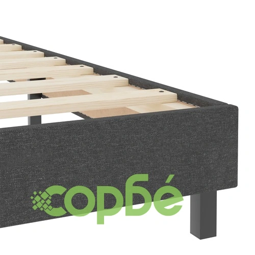 Боксспринг легло, тъмносиво, текстил, 100x200 см ➤ топ цена ➤ sorbe.bg