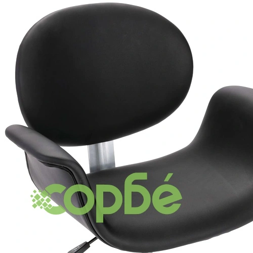 Въртящ офис стол, черен, изкуствена кожа ➤ топ цена ➤ sorbe.bg