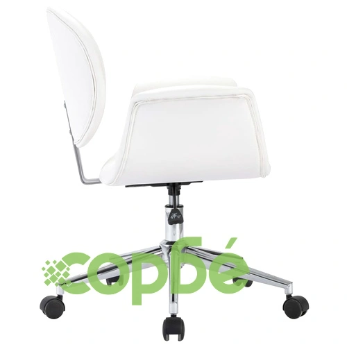 Въртящ офис стол, бял, изкуствена кожа ➤ топ цена ➤ sorbe.bg