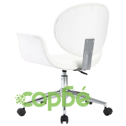 Въртящ офис стол, бял, изкуствена кожа ➤ топ цена ➤ sorbe.bg