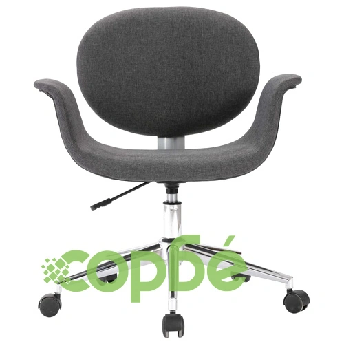 Въртящ се офис стол, сив, текстил ➤ топ цена ➤ sorbe.bg