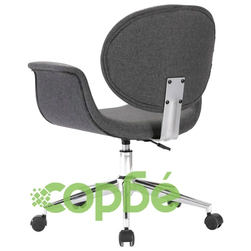 Въртящ се офис стол, сив, текстил ➤ топ цена ➤ sorbe.bg
