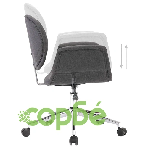 Въртящ се офис стол, сив, текстил ➤ топ цена ➤ sorbe.bg