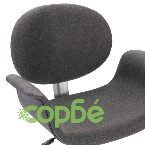 Въртящ се офис стол, сив, текстил ➤ топ цена ➤ sorbe.bg