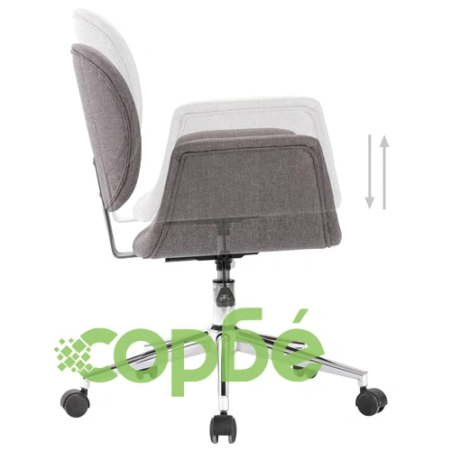 Въртящ се офис стол, сив, текстил ➤ топ цена ➤ sorbe.bg