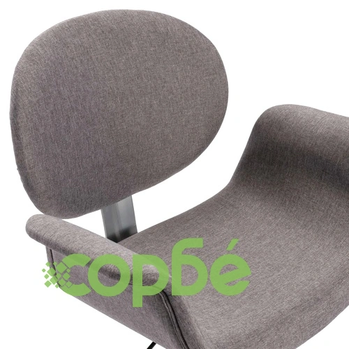 Въртящ се офис стол, сив, текстил ➤ топ цена ➤ sorbe.bg