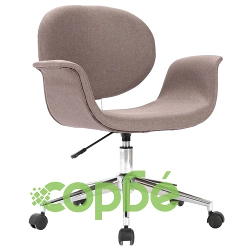 Въртящ офис стол, таупе, текстил ➤ топ цена ➤ sorbe.bg