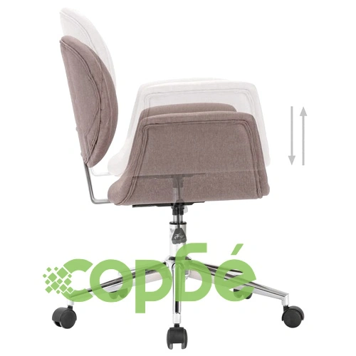Въртящ офис стол, таупе, текстил ➤ топ цена ➤ sorbe.bg