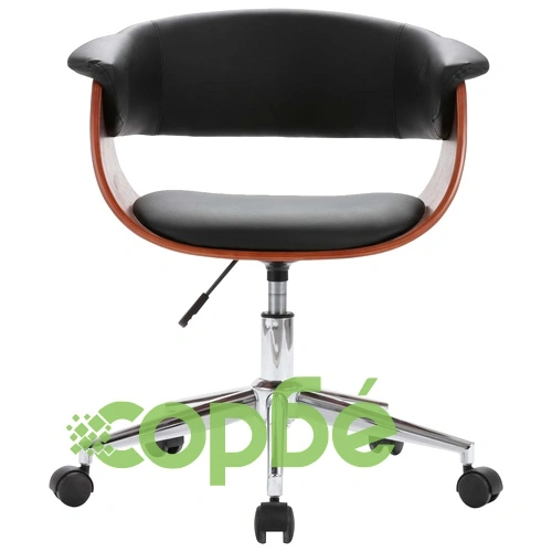 Въртящи се трапезни столове, 4 бр, черни, изкуствена кожа ➤ топ цена ➤ sorbe.bg