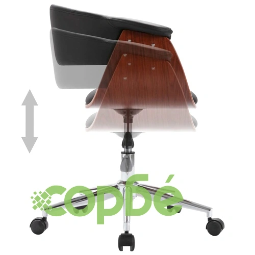 Въртящи се трапезни столове, 4 бр, черни, изкуствена кожа ➤ топ цена ➤ sorbe.bg