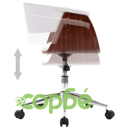 Въртящи се трапезни столове, 2 бр, бели, изкуствена кожа ➤ топ цена ➤ sorbe.bg