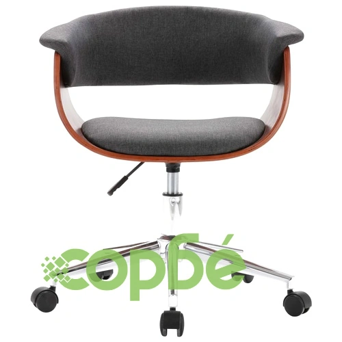 Въртящи се трапезни столове, 2 бр, сиви, текстил ➤ топ цена ➤ sorbe.bg