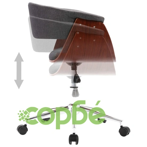 Въртящи се трапезни столове, 4 бр, сиви, текстил ➤ топ цена ➤ sorbe.bg