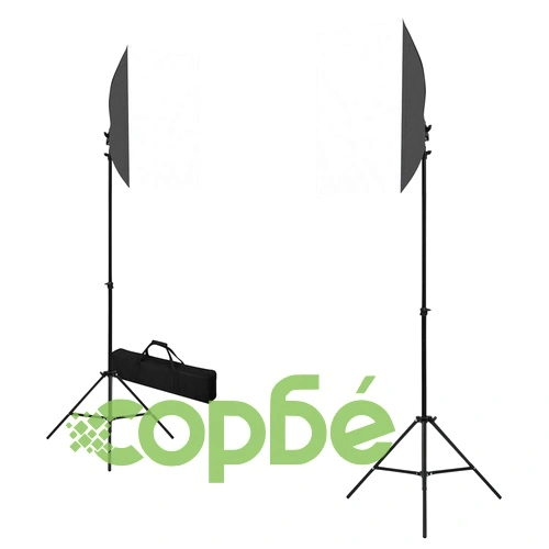 Фотографски комплект за студио със софтбокс светлини и фон ➤ топ цена ➤ sorbe.bg