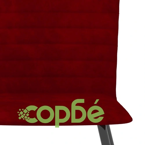 Трапезни столове, 6 бр, виненочервени, кадифе ➤ топ цена ➤ sorbe.bg