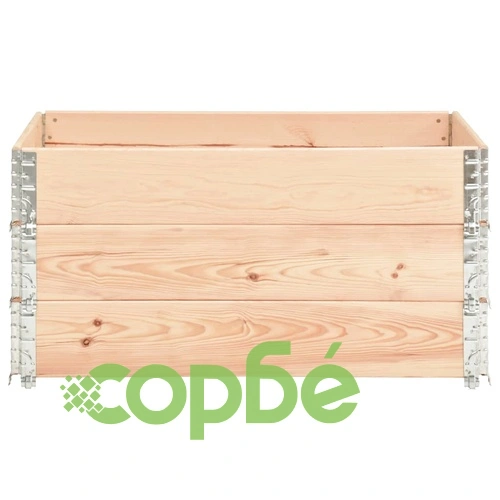 Повдигнати лехи 3 бр 80x120 см борово дърво масив ➤ топ цена ➤ sorbe.bg
