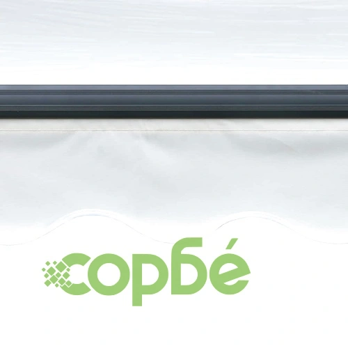 Ръчно прибираща се тента с LED, 300x250 см, кремава ➤ топ цена ➤ sorbe.bg