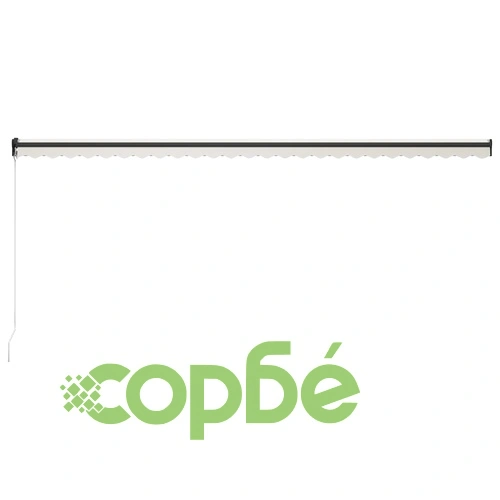 Ръчно прибиращ се сенник с LED, 600x300 см, кремав на топ цена от sorbe.bg Ръчно прибиращ се сенник с LED, 600x300 см, кремав ➤ топ цена ➤ sorbe.bg