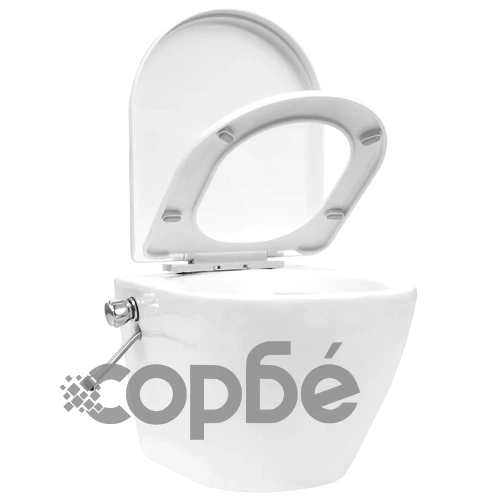 Окачена тоалетна чиния без ръб, скрито казанче, керамика, бяла ➤ топ цена ➤ sorbe.bg