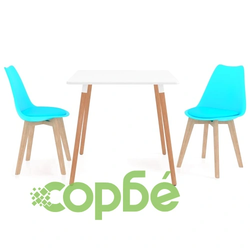 Трапезен комплект от 3 части, син ➤ топ цена ➤ sorbe.bg