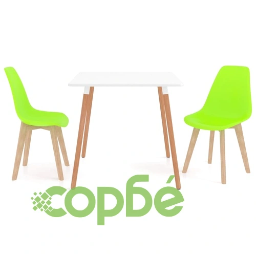 Трапезен комплект от 3 части, зелен ➤ топ цена ➤ sorbe.bg