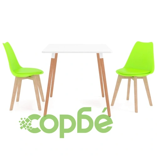 Трапезен комплект от 3 части, зелен ➤ топ цена ➤ sorbe.bg