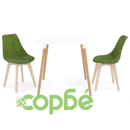 Трапезен комплект от 3 части, светлозелен ➤ топ цена ➤ sorbe.bg