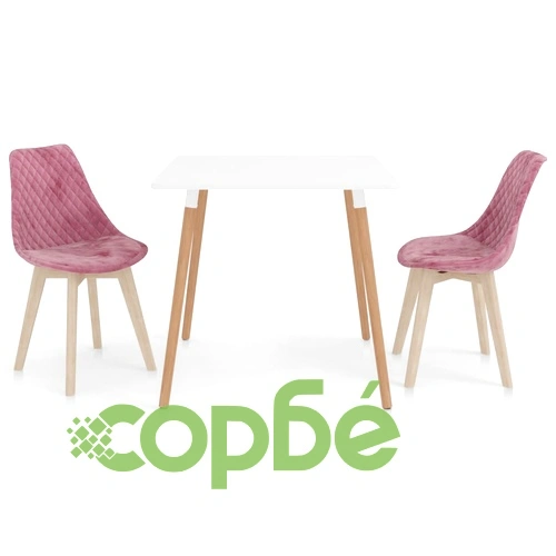 Трапезен комплект от 3 части, розов   ➤ топ цена ➤ sorbe.bg