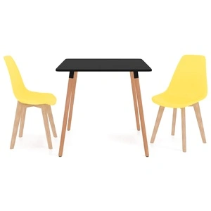 Трапезен комплект от 3 части, жълт