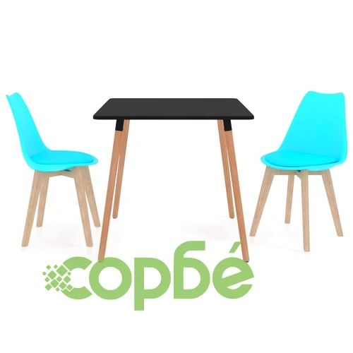 Трапезен комплект от 3 части, син ➤ топ цена ➤ sorbe.bg