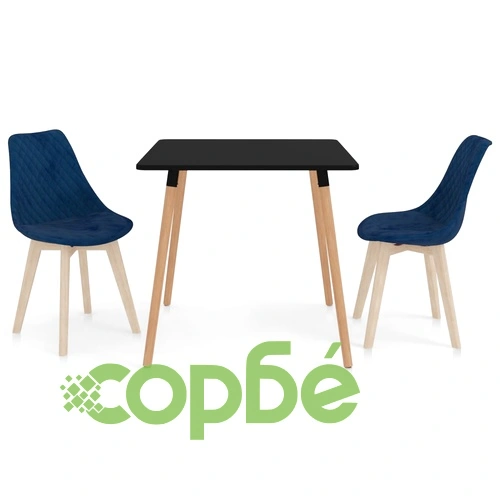 Трапезен комплект от 3 части, син   ➤ топ цена ➤ sorbe.bg