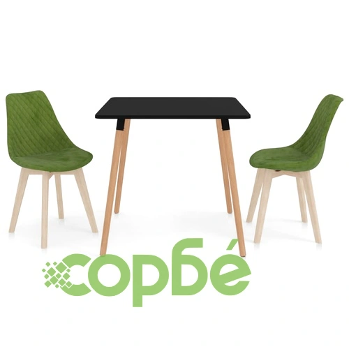 Трапезен комплект от 3 части, светлозелен   ➤ топ цена ➤ sorbe.bg