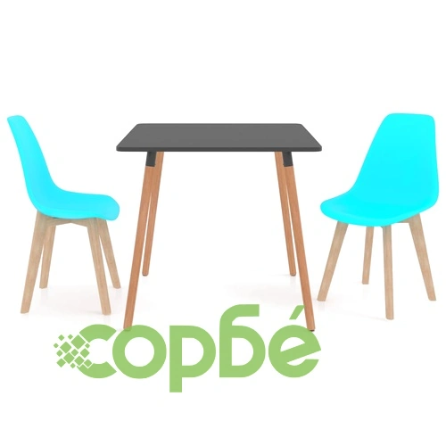 Трапезен комплект от 3 части, син ➤ топ цена ➤ sorbe.bg