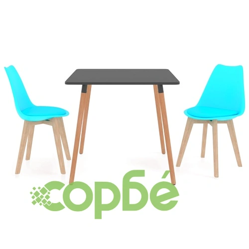 Трапезен комплект от 3 части, син ➤ топ цена ➤ sorbe.bg