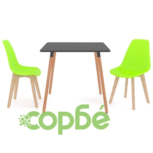 Трапезен комплект от 3 части, зелен ➤ топ цена ➤ sorbe.bg