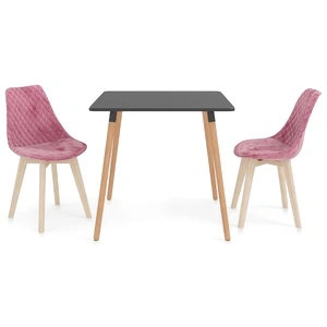 Трапезен комплект от 3 части, розов  