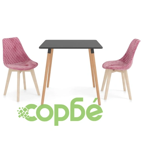 Трапезен комплект от 3 части, розов   ➤ топ цена ➤ sorbe.bg