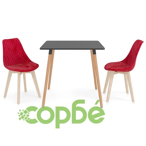 Трапезен комплект от 3 части, червен   ➤ топ цена ➤ sorbe.bg