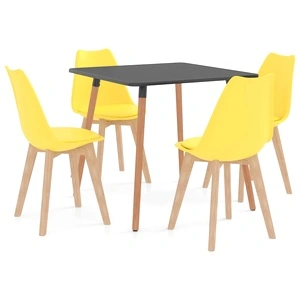 Трапезен комплект от 5 части, жълт