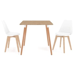 Трапезен комплект от 3 части, бял