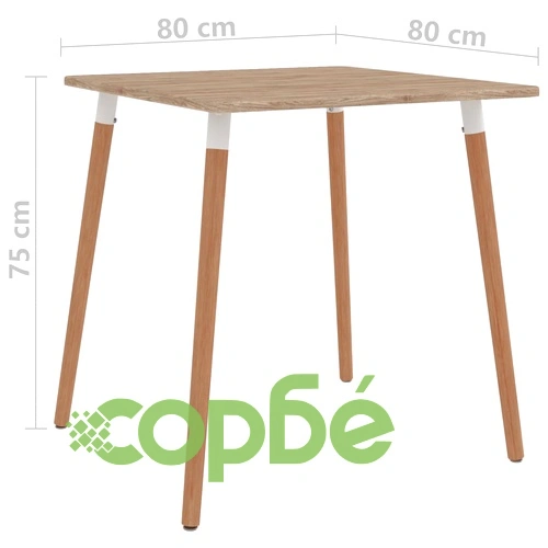 Трапезен комплект от 3 части, бял ➤ топ цена ➤ sorbe.bg