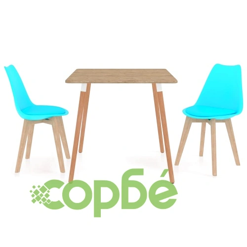 Трапезен комплект от 3 части, син ➤ топ цена ➤ sorbe.bg