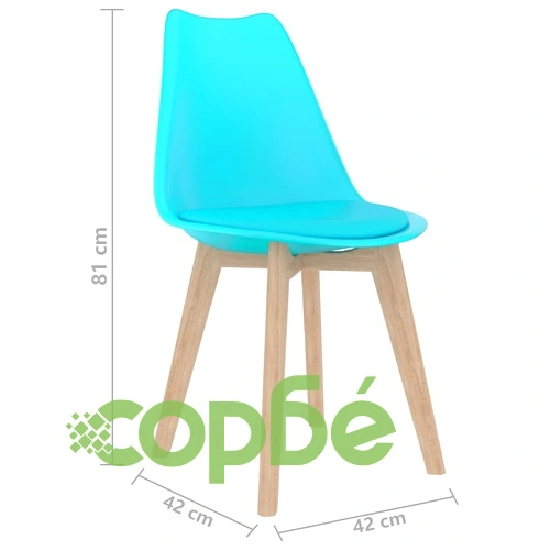 Трапезен комплект от 3 части, син ➤ топ цена ➤ sorbe.bg