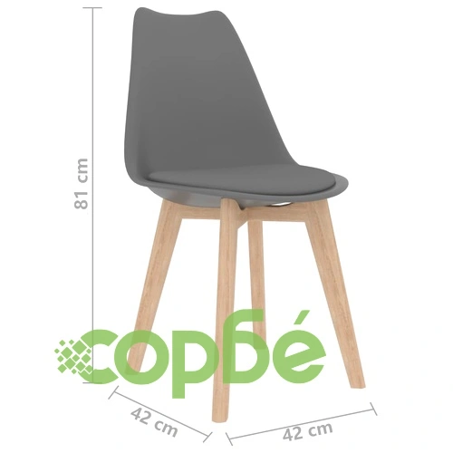 Трапезен комплект от 3 части, сив ➤ топ цена ➤ sorbe.bg