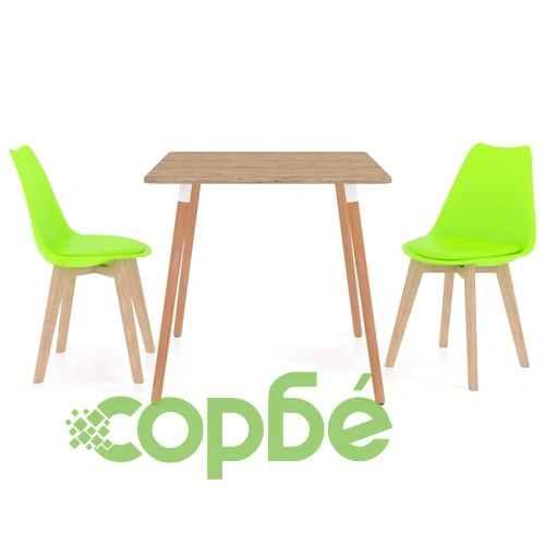 Трапезен комплект от 3 части, зелен ➤ топ цена ➤ sorbe.bg