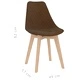 Трапезен комплект от 3 части, кафяв   